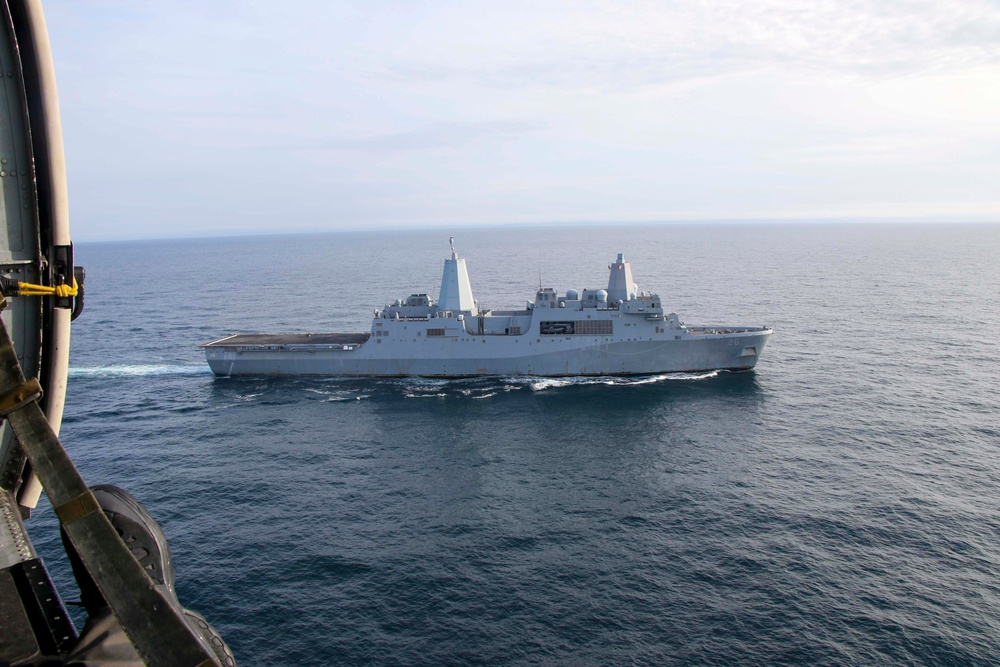 USS John P. Murtha Conducts Flight Operations with 160th Airborne