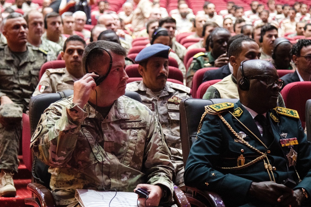 Royal Saudi Armed Forces, attend a forum discussion panel for exercise Bright Star 2023,