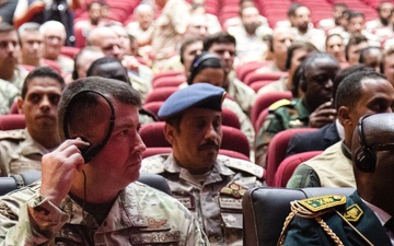 Royal Saudi Armed Forces, attend a forum discussion panel for exercise Bright Star 2023,