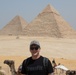 U.S. Army Capt. Luke Jean, a public affairs officer from U.S. Army Central Command, poses during cultural day during exercise Bright Star 23 at Giza, Egypt