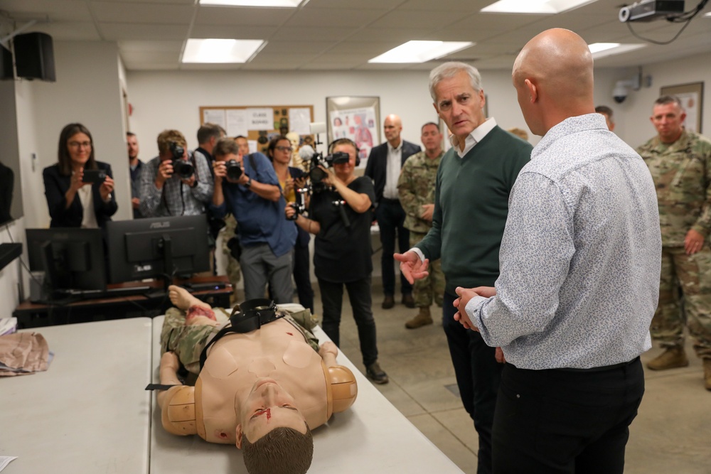 The Norwegian Prime Minister, Jonas Gahr Støre, and Norwegian Ambassador to the United States Anniken Krutnes, visit Camp Ripley Training Center