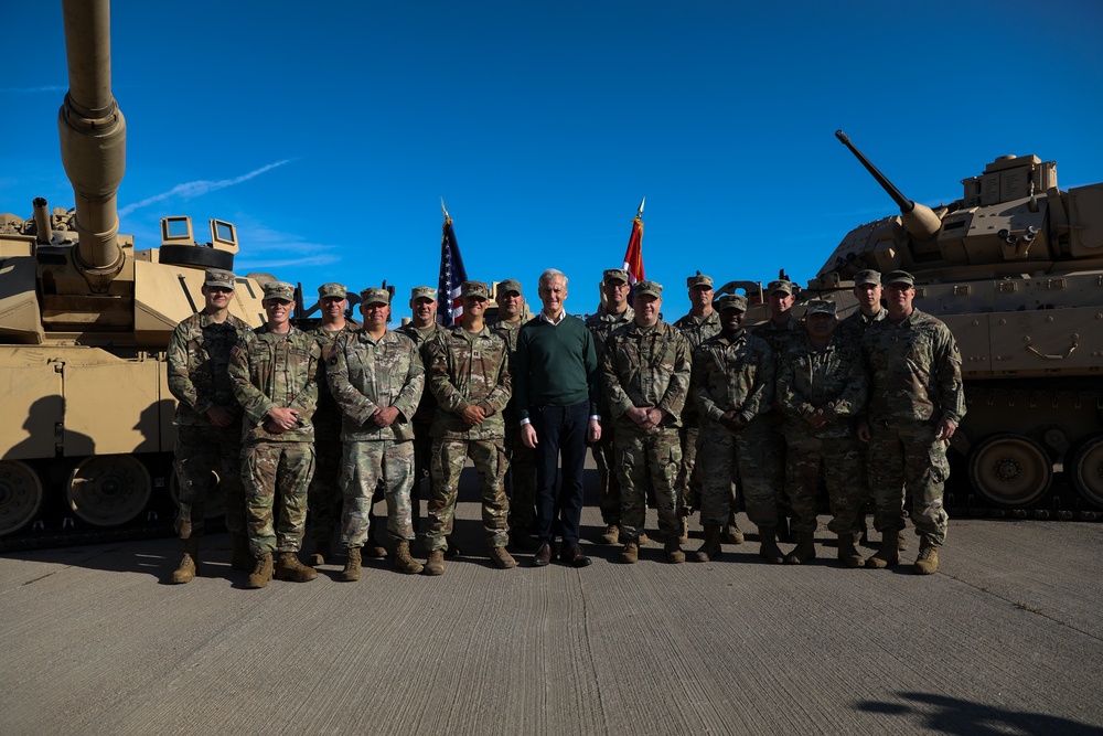 The Norwegian Prime Minister, Jonas Gahr Støre, and Norwegian Ambassador to the United States Anniken Krutnes, visit Camp Ripley Training Center