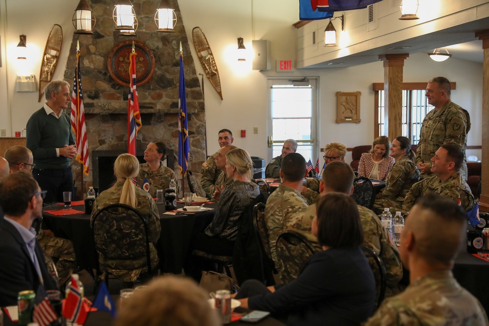 The Norwegian Prime Minister, Jonas Gahr Støre, and Norwegian Ambassador to the United States Anniken Krutnes, visit Camp Ripley Training Center