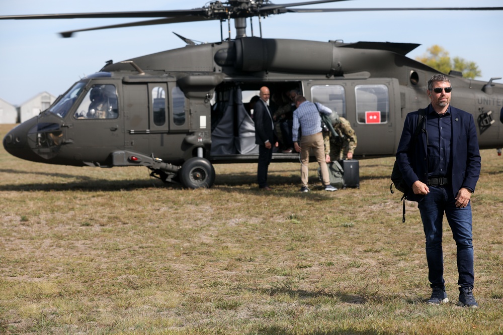 The Norwegian Prime Minister, Jonas Gahr Støre, and Norwegian Ambassador to the United States Anniken Krutnes, visit Camp Ripley Training Center