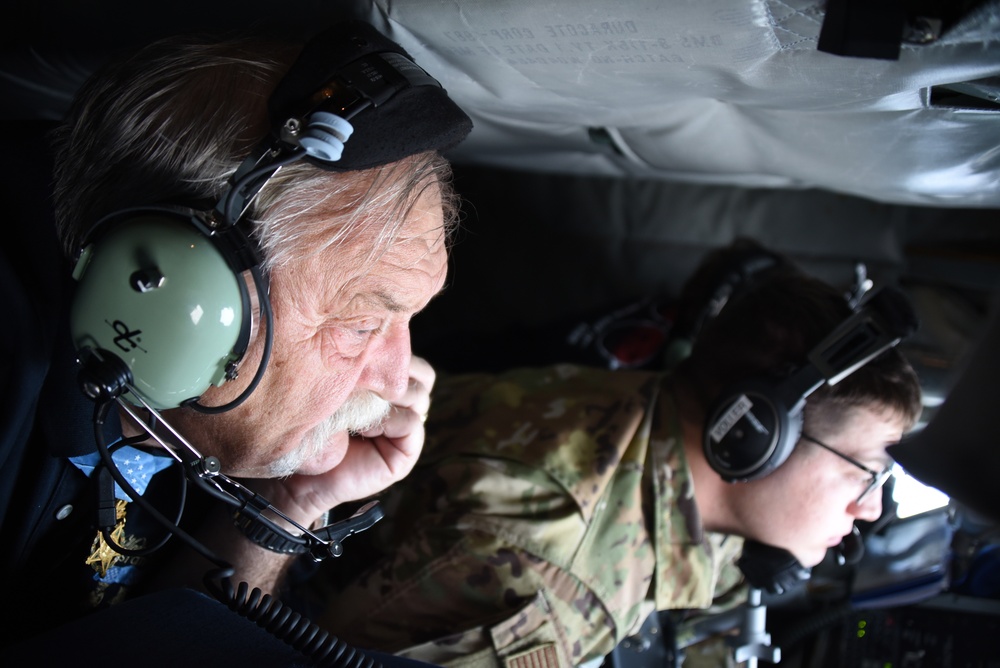 185th Air Refueling Wing Hosts Medal of Honor recipient Michael J. Fitzmaurice.