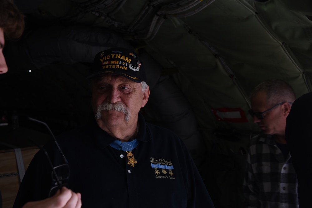 185th Air Refueling Wing Hosts Medal of Honor recipient Michael J. Fitzmaurice.