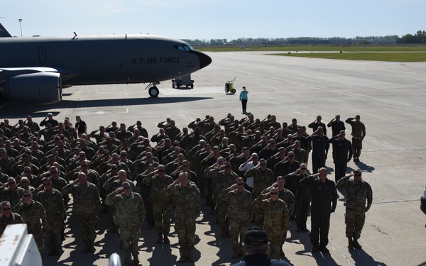 185th Air Refueling Wing Hosts Medal of Honor recipient Michael J. Fitzmaurice.