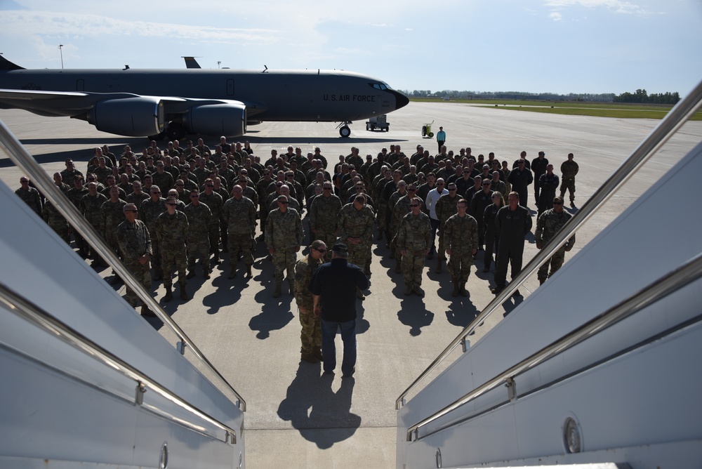 185th Air Refueling Wing Hosts Medal of Honor recipient Michael J. Fitzmaurice.