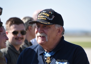185th Air Refueling Wing Hosts Medal of Honor recipient Michael J. Fitzmaurice.