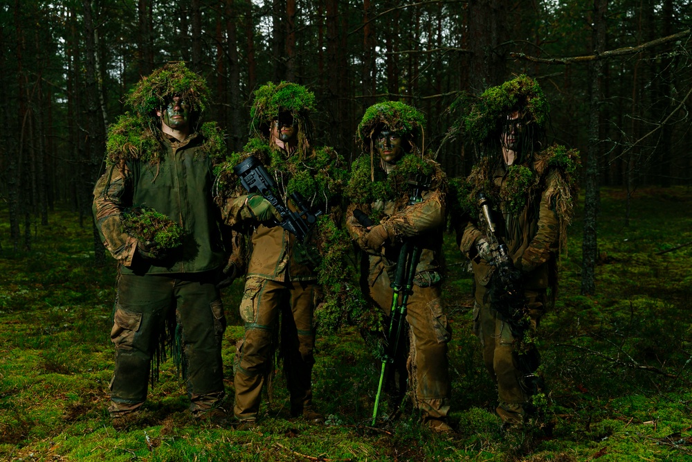Task Force Marne sharpshooter teams conduct sniper field craft during Silver Arrow