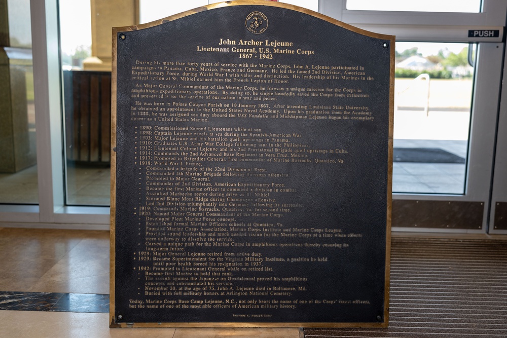 Lt. Gen. John A. Lejeune statue unveiled at Marine Corps Support Facility New Orleans