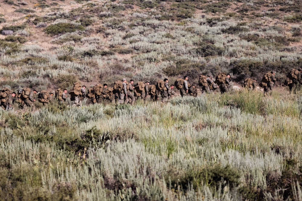 Marines with 1st Bn., 1st Marines kick off MTX with conditioning hike