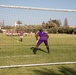 Soldiers from multiple countries play in an organized “African Lion” soccer game