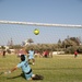 Soldiers from multiple countries play in an organized “African Lion” soccer game