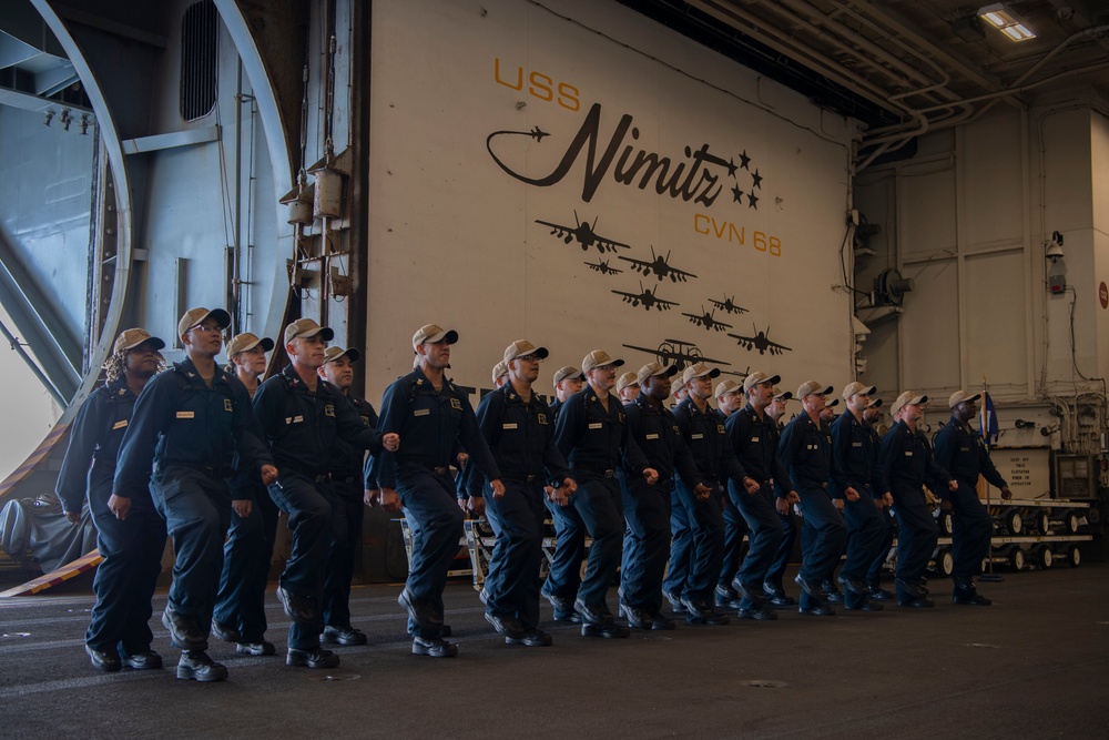 Sailors Practice Marching