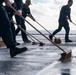Sailors Scrub Flight Deck