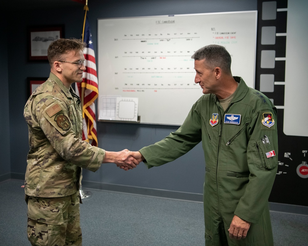 Lt. Gen. Nordhaus visits 104FW, recognizes superior performers