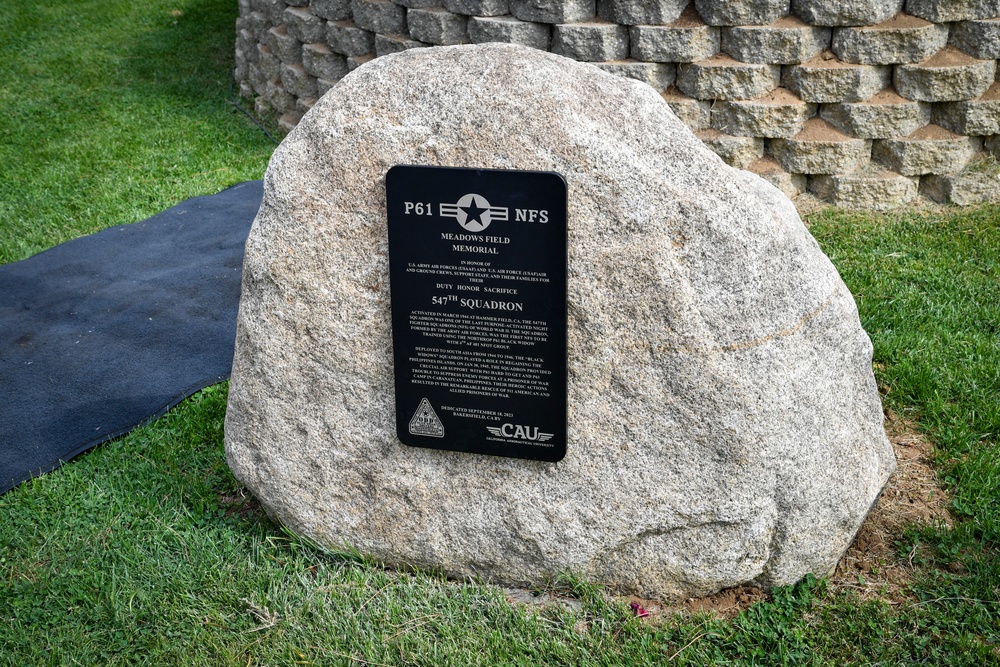 547th Night Fighter Squadron honored with WWII plaque dedication