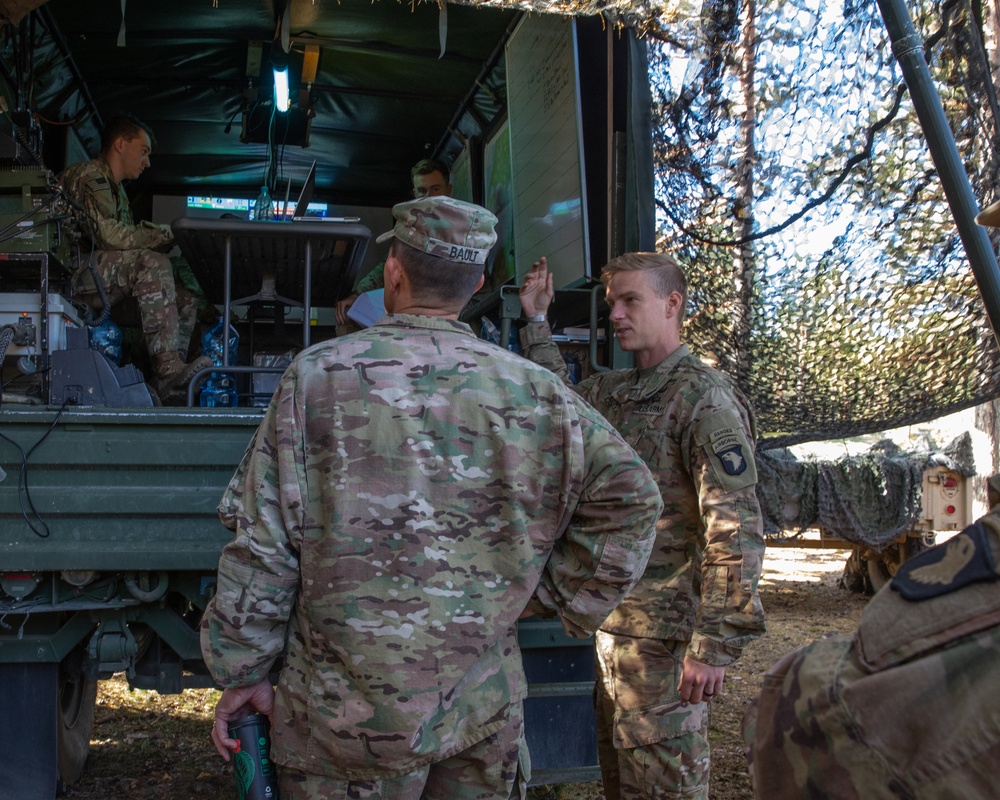 3rd Infantry Division Artillery commander visits Task Force Marne Soldiers during Silver Arrow exercise in Latvia