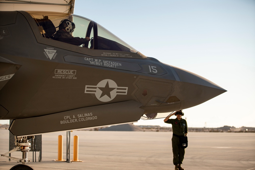 VMFA-225 F-35Bs Launch from MCAS Yuma for Strike Mission