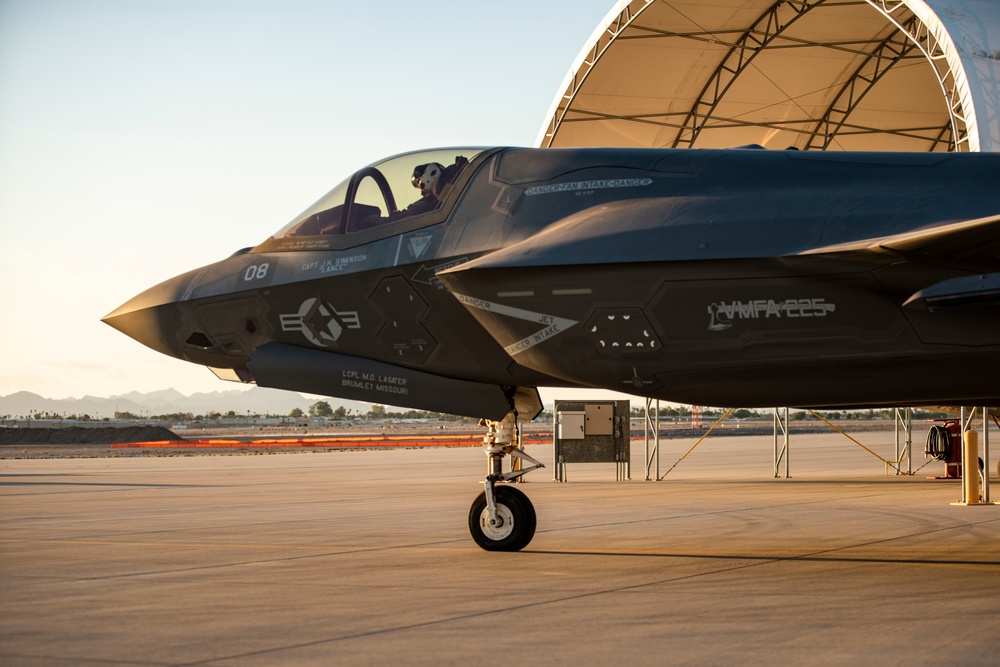 VMFA-225 F-35Bs Launch from MCAS Yuma for Strike Mission