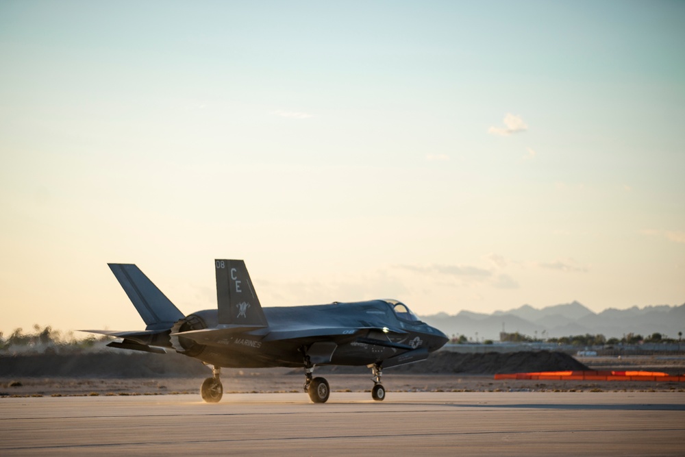 VMFA-225 F-35Bs Launch from MCAS Yuma for Strike Mission