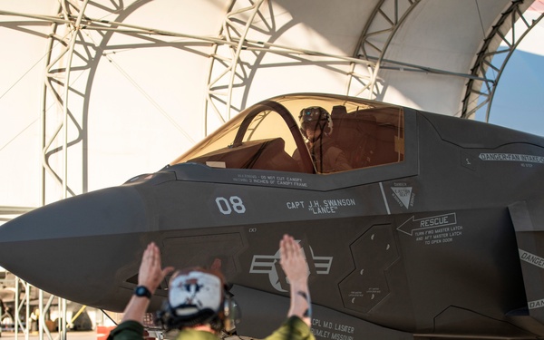 VMFA-225 F-35Bs Launch from MCAS Yuma for Strike Mission
