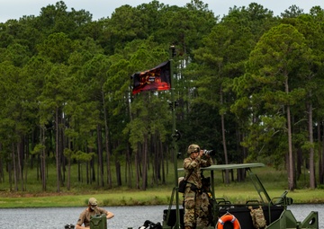 Raiders and Black Diamonds conduct wet gap crossing