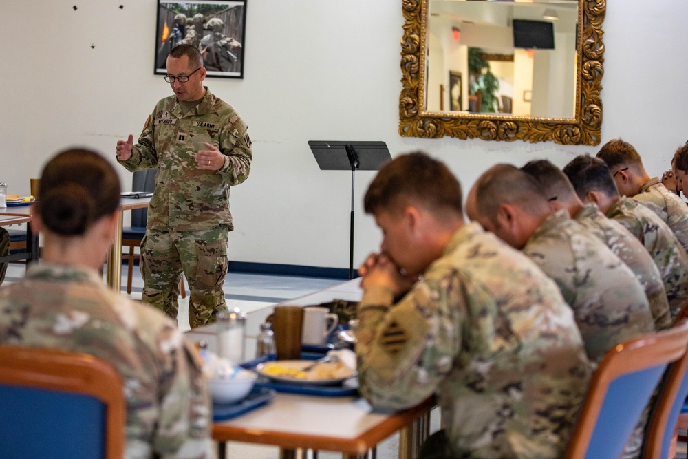 Chaplain Hosts Speed and Power Prayer Breakfast
