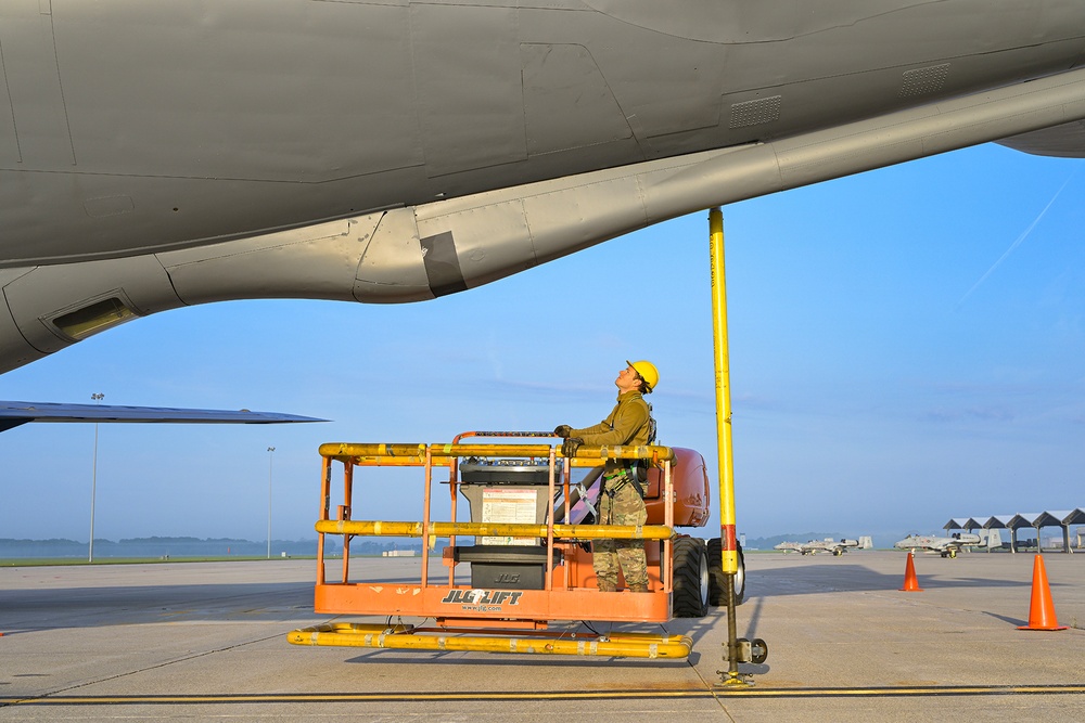 Routine Inspection of a KC-135T Stratotanker