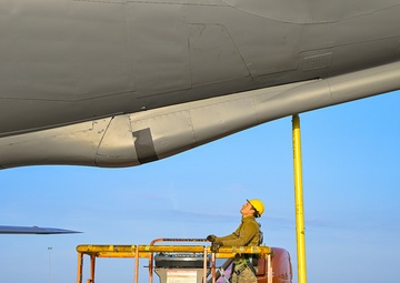 Routine Inspection of a KC-135T Stratotanker