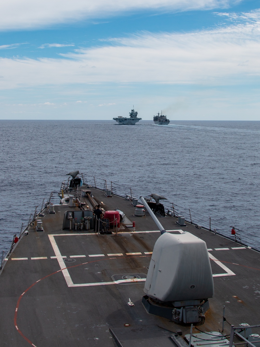 HMS Prince of Wales (R09) Conducts a Replenishment At Sea