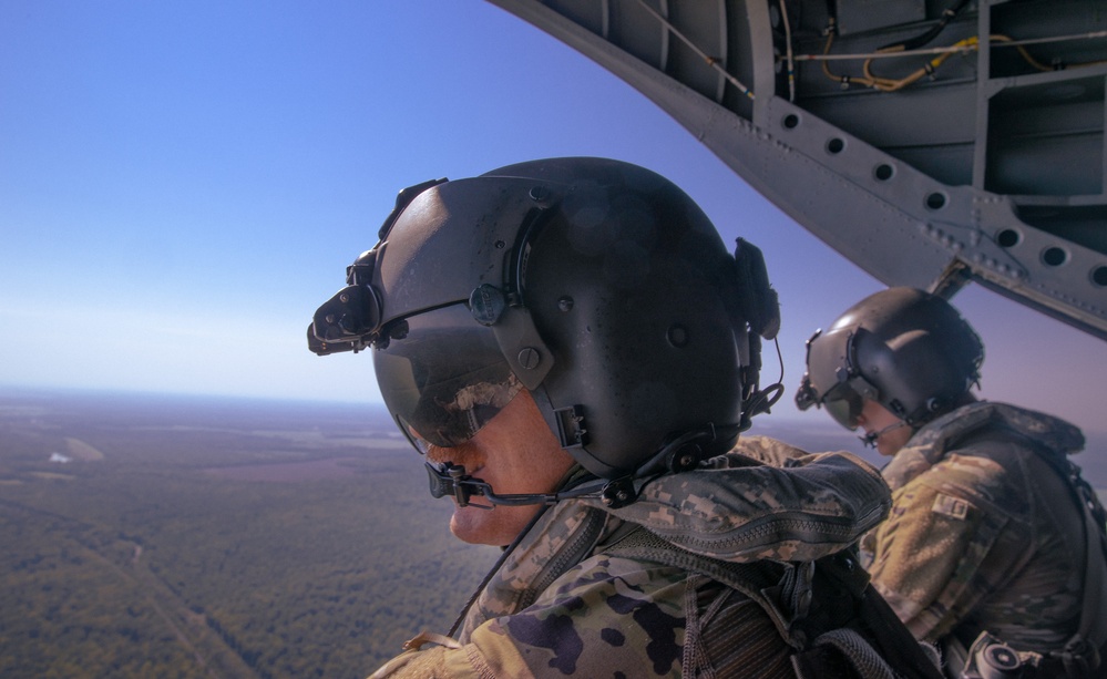 U.S. Army Chinook Flight Crew Assists With Wildfire Suppression