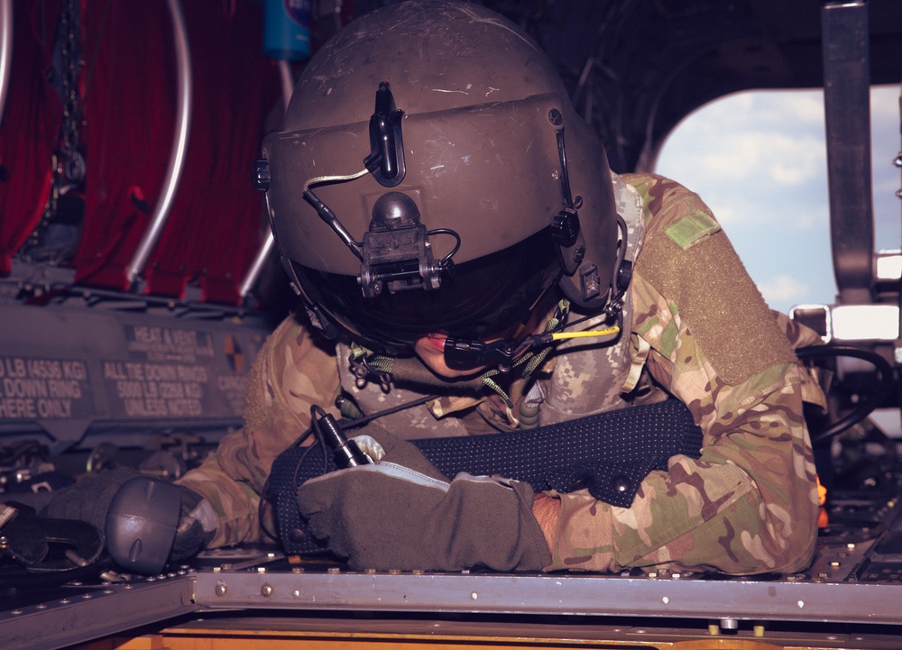 U.S. Army Chinook Flight Crew Assists With Wildfire Suppression