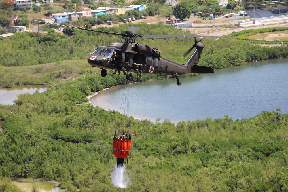 VI, PR National Guard support to combat fire at Bovoni landfill