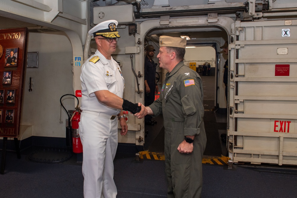 USS Ronald Reagan (CVN 76) hosts the Croatia’s Ambassador to Japan and Commander, Navy Region Japan
