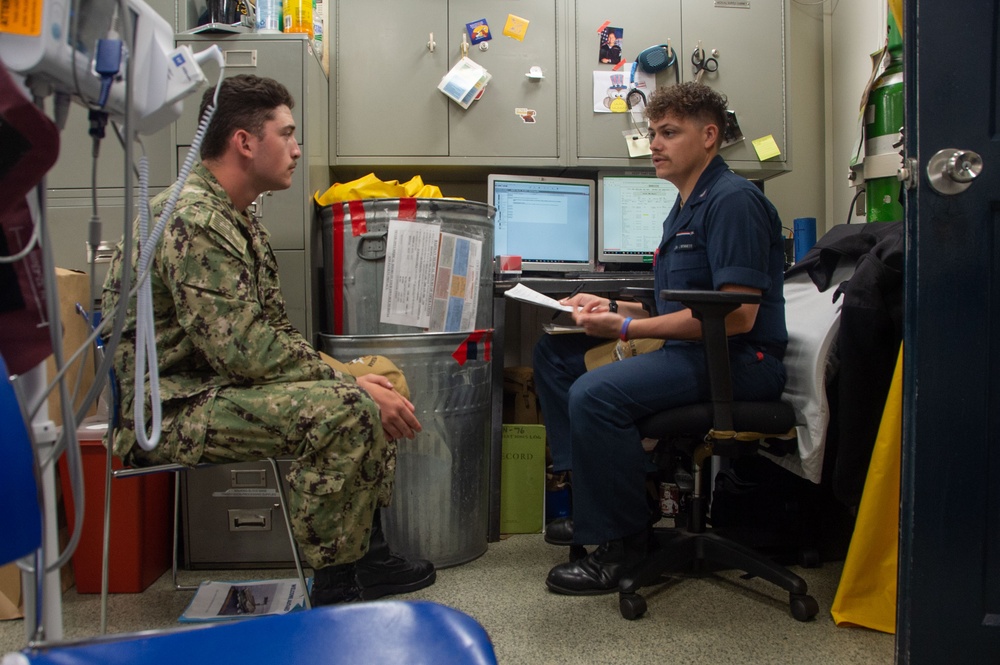 USS Ronald Reagan (CVN 76) medical Sailors conduct daily operations