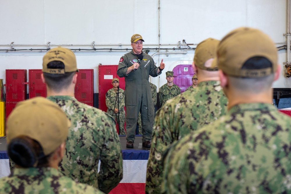 USS Ronald Reagan (CVN 76) hosts meritorious advancement promotion ceremony