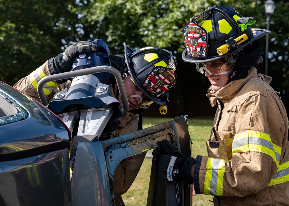 100th CES Firefighters participate in a Natural Disaster Mass Care Exercise