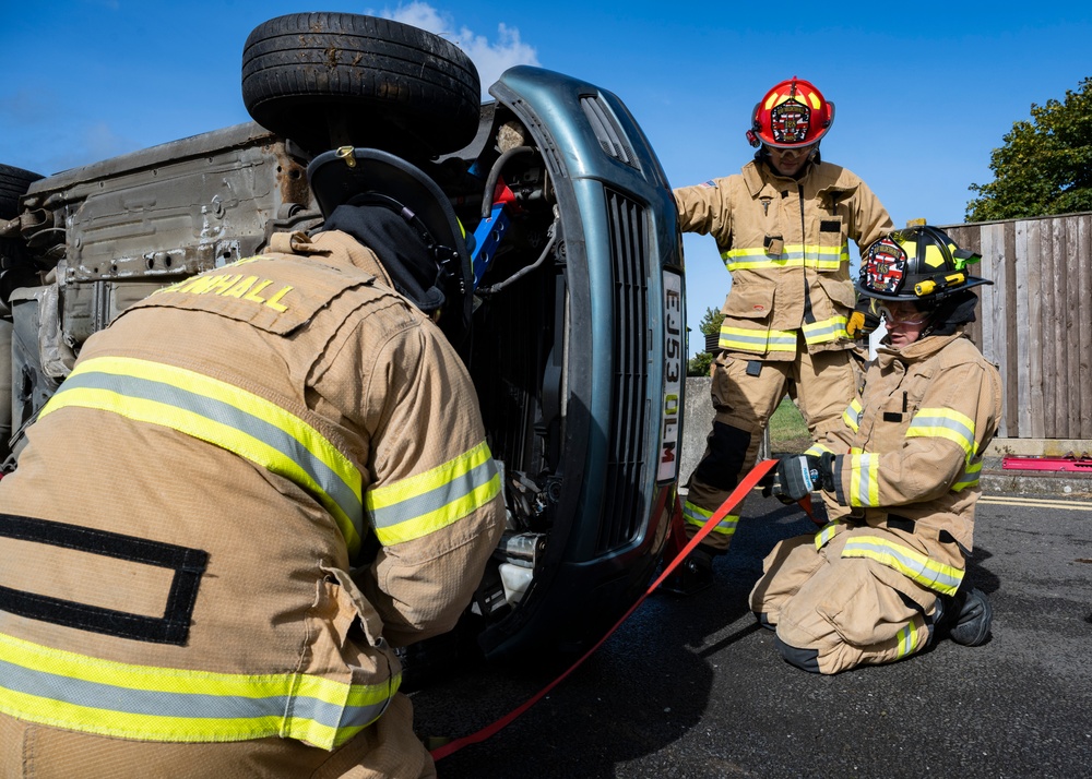 100th CES Firefighters participate in a Natural Disaster Mass Care Exercise