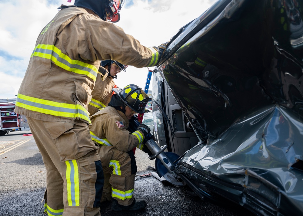 100th CES Firefighters participate in a Natural Disaster Mass Care Exercise