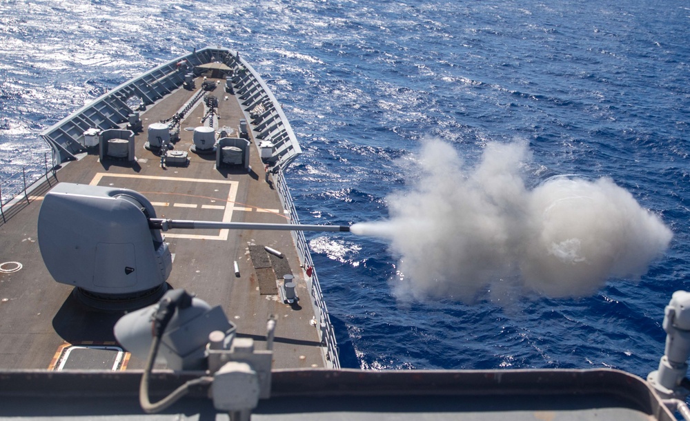 USS Antietam Live-Fire Weapons Exercise