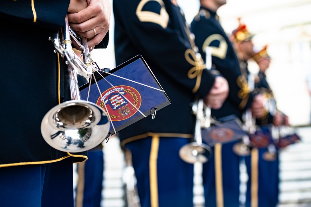 France Chief of Defense Staff Gen. Thierry Burkhard Participates in an Armed Forces Full Honors Wreath-Laying Ceremony at the Tomb of the Unknown Soldier