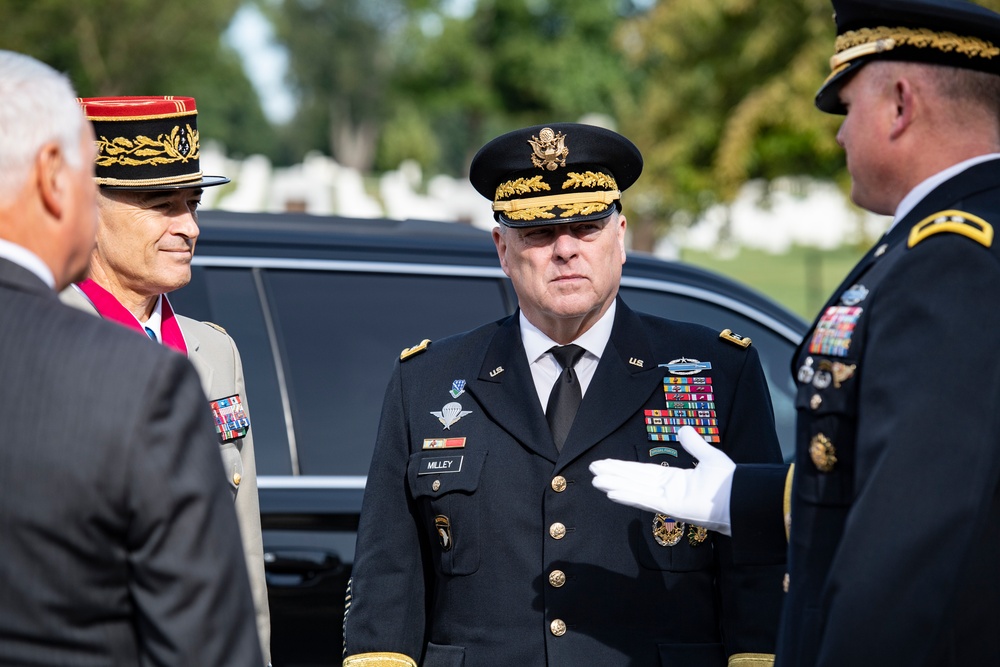 France Chief of Defense Staff Gen. Thierry Burkhard Participates in an Armed Forces Full Honors Wreath-Laying Ceremony at the Tomb of the Unknown Soldier