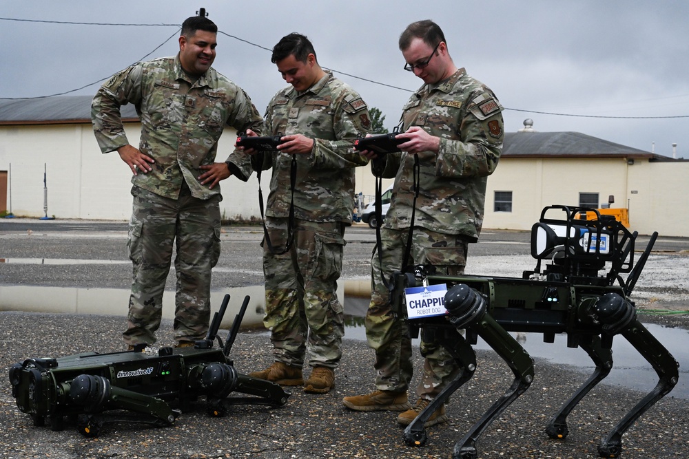 Robot dogs bring the bark to Barksdale