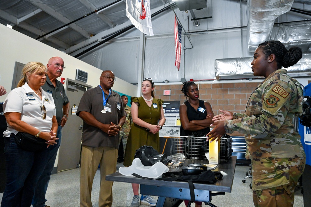 AMC Civic Leaders, command team visit Herk Nation