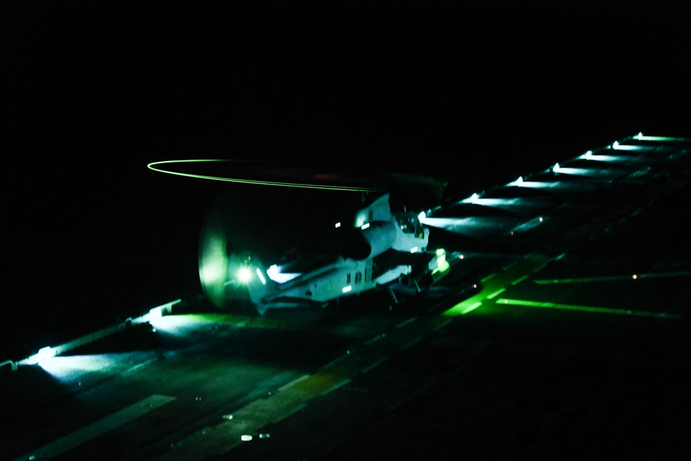 Night Flight Operations Onboard USS Boxer (LHD 4)