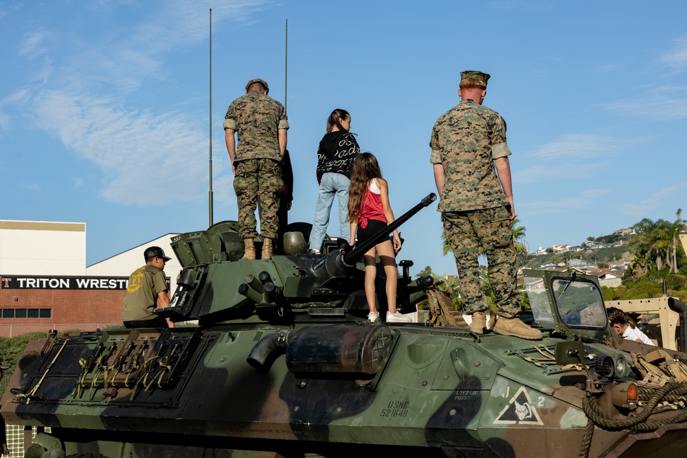 Marines visit San Clemente for Military Appreciation Night