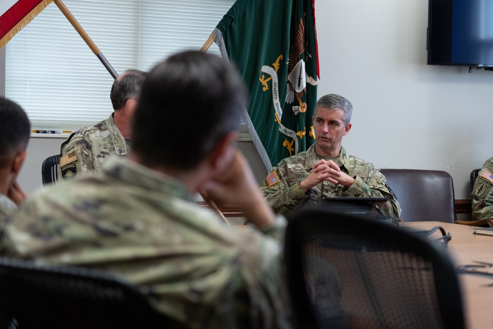 Special Visit by Col. Matthew Tucker and Chief Master Sgt. Clint Grizzell at Camp 'Bull' Simons