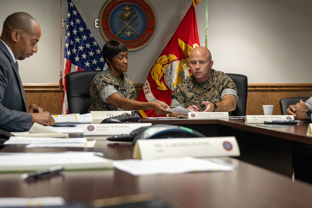 Commander of Training Command visits Marine Corps Combat Service Support School